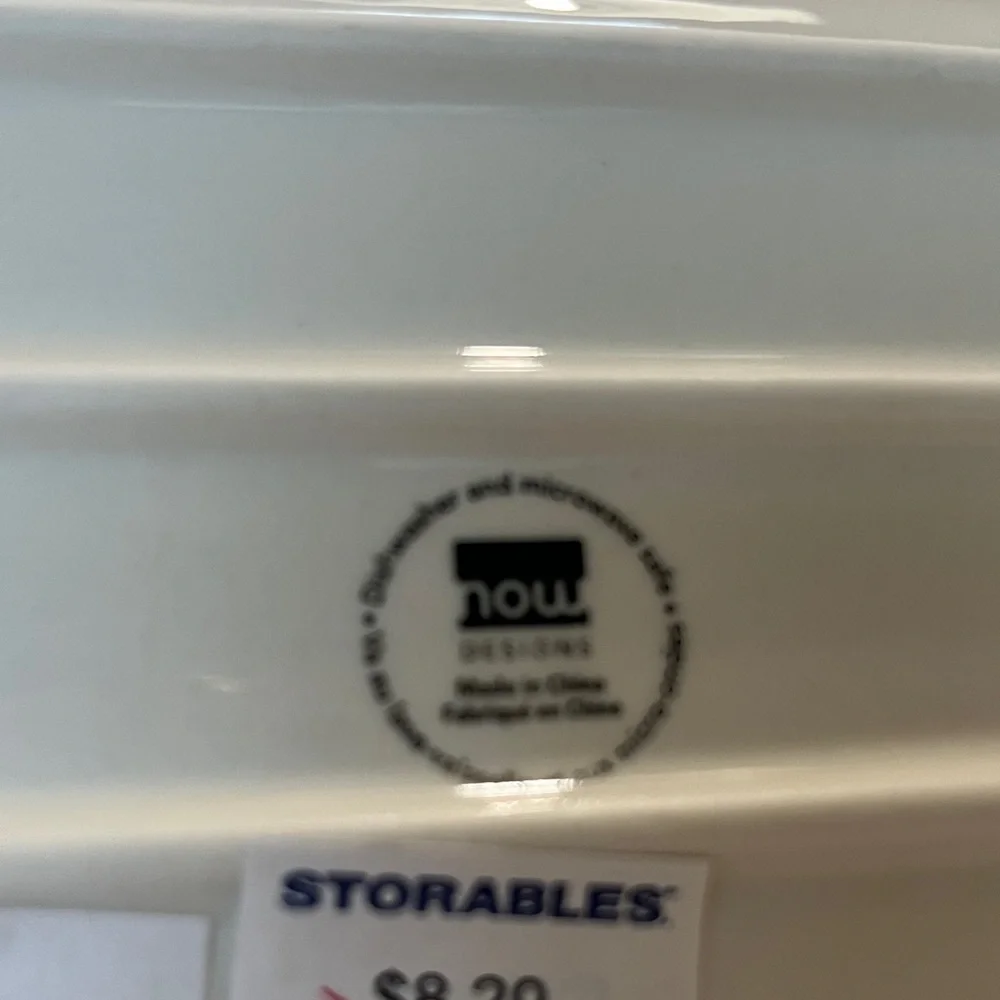 NWT Storables Navy Dotted Rectangular Tray